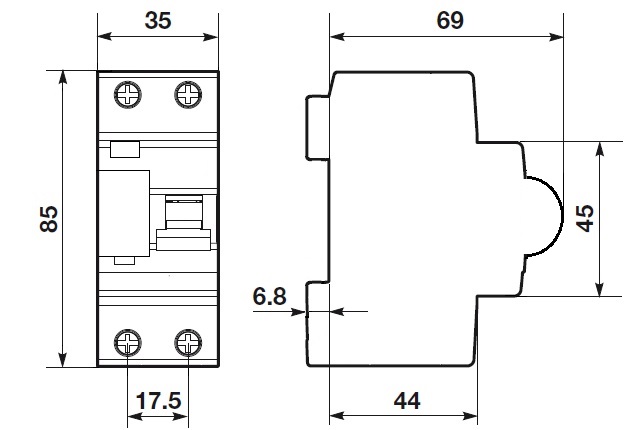 Abb чертежи автоматов dwg