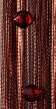Нитяная занавеска коричневая с бусинками HDSC0018