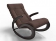 Кресло-качалка МАЛЬТА, ткань шоколад, венге