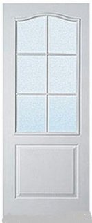 Дверное полотно со стеклом  Палитра белая