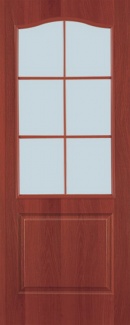 Дверное полотно со стеклом  Палитра итальянский орех