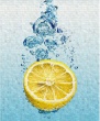 Панель Мозаика синяя лимон глянц.лак основной декор 0,25х 2,7м